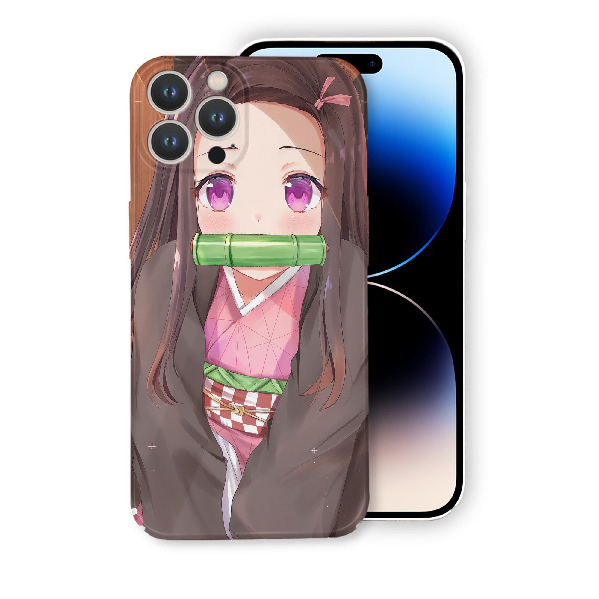 （画像用） 鬼滅の刃（きめつのやいば）竈門 禰󠄀豆子／かまど ねずこ Kamado Nezuko 【iPhone 14シリーズ対応】ハードケース